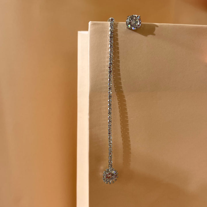 Silver zircone earrings