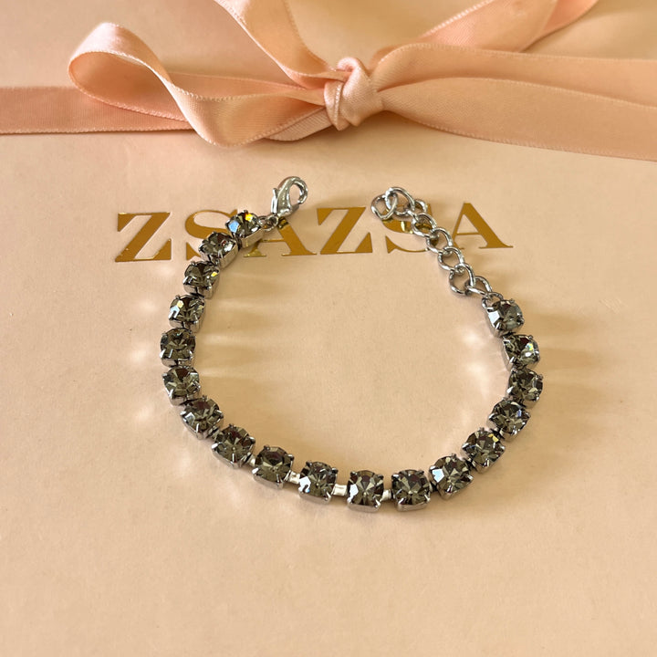 Grey preciosa crystals bracelet