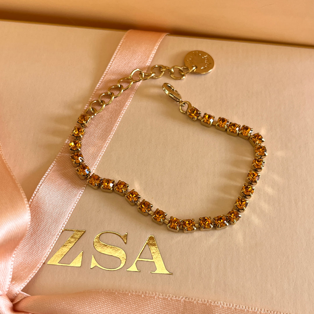 Topaz Swarovski crystals bracelet