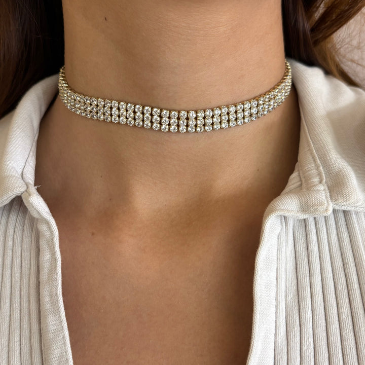 Rhinestone choker