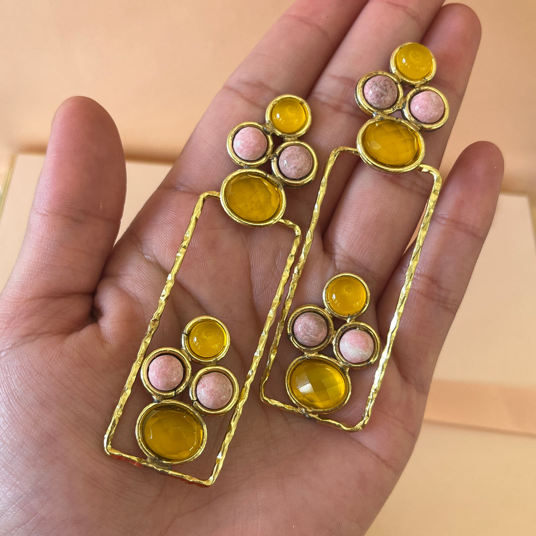 Yellow & light pink handmade set