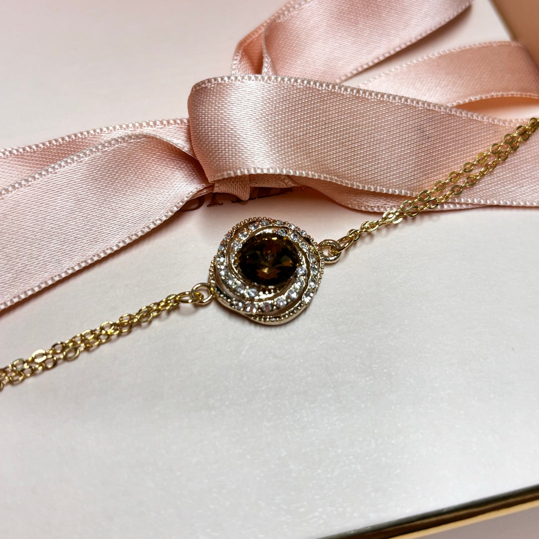 Dainty brown bracelet