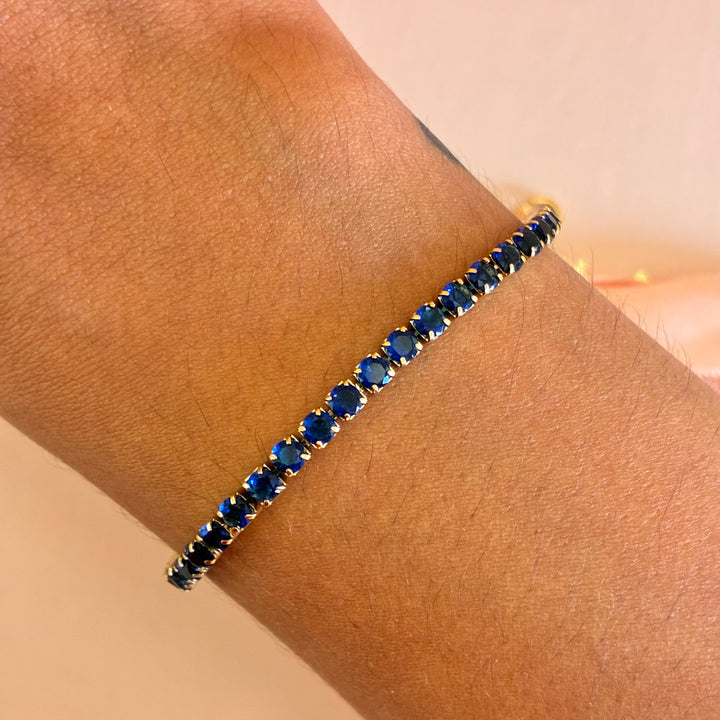 Navy blue stainless steel bracelet