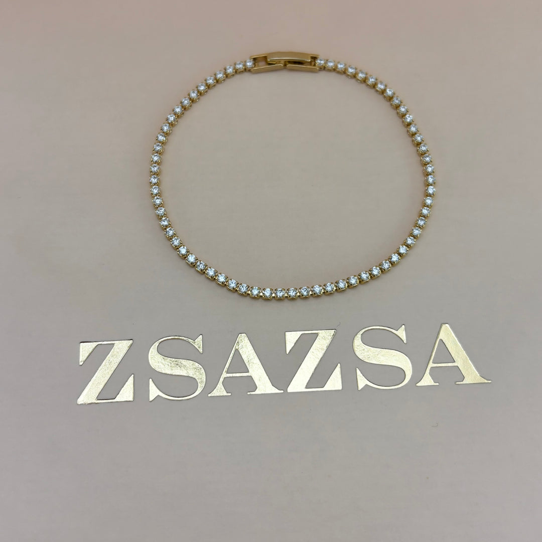 Thin tennis bracelet