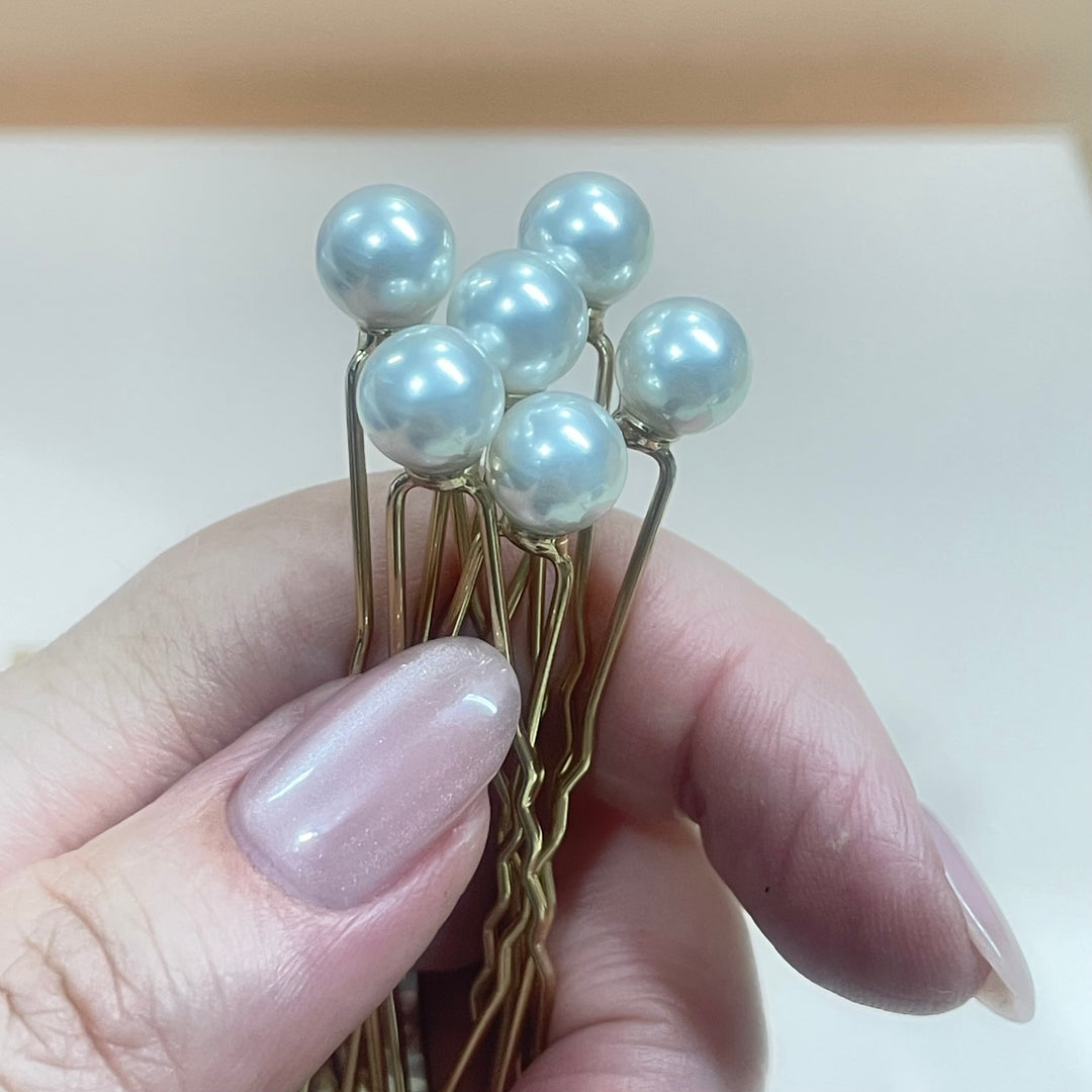 Pearl pins set of 6