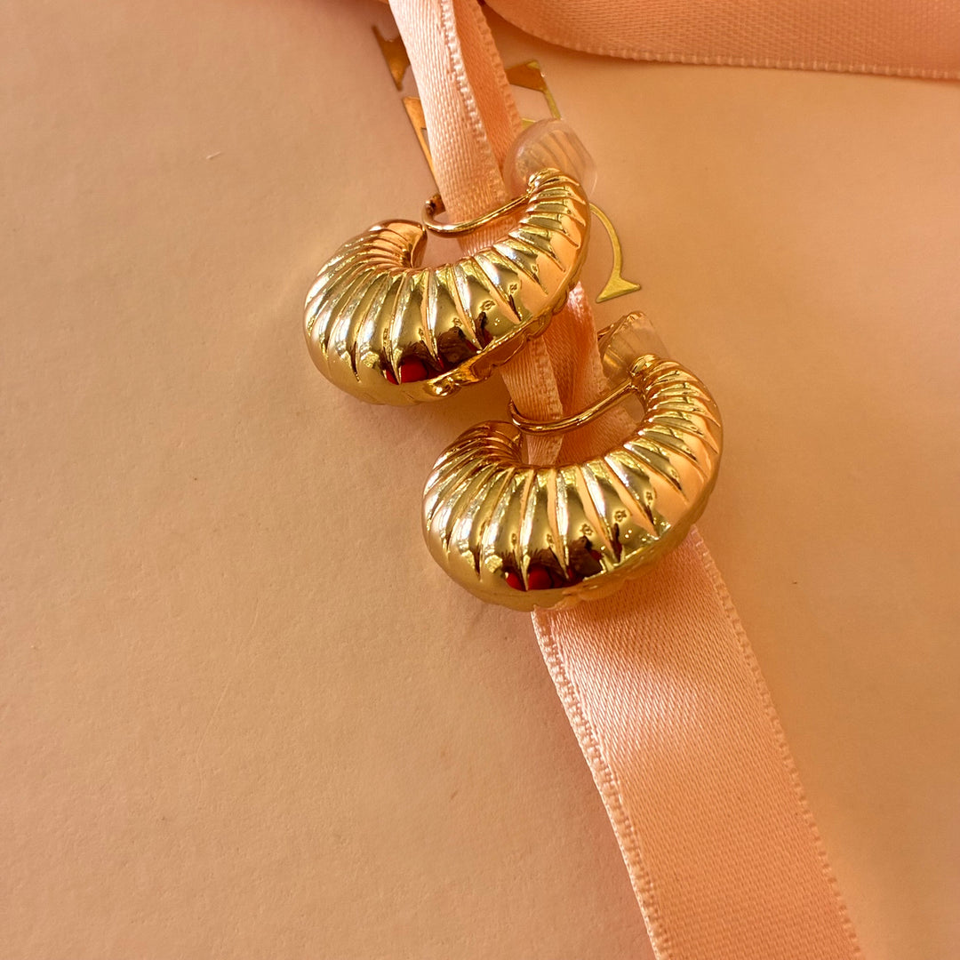 Texture clip on earrings