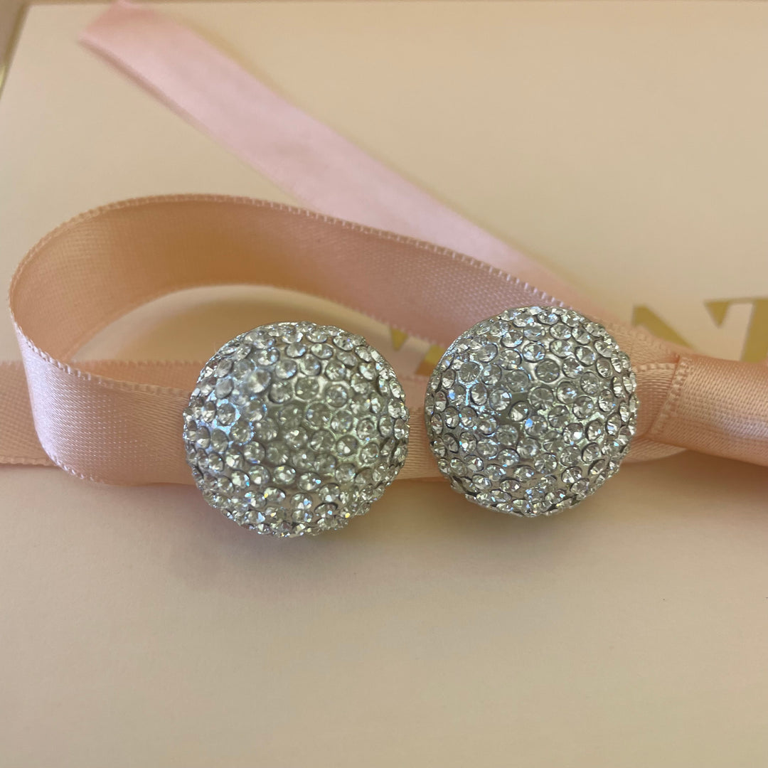 Grey pearls and rhinestone set