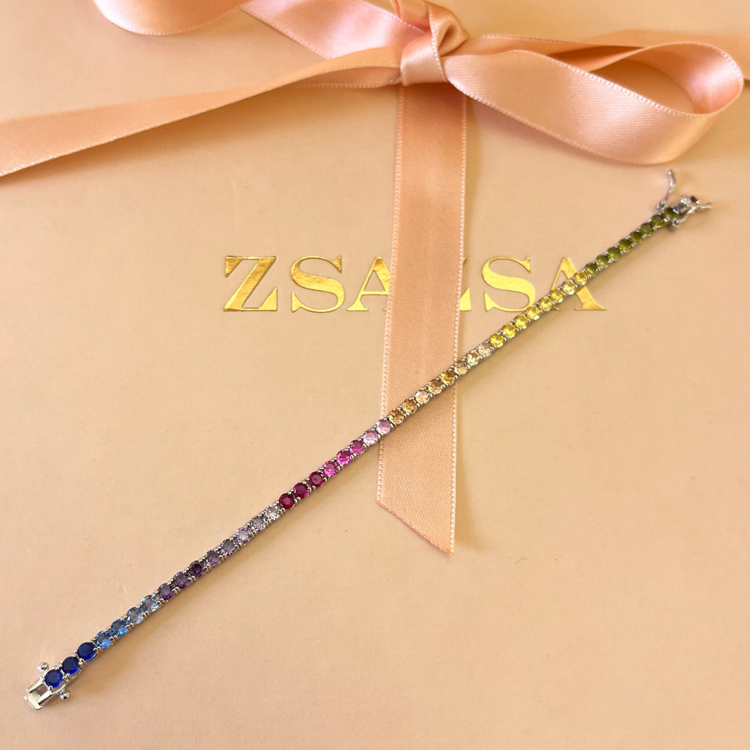 Multicolour zircone bracelet