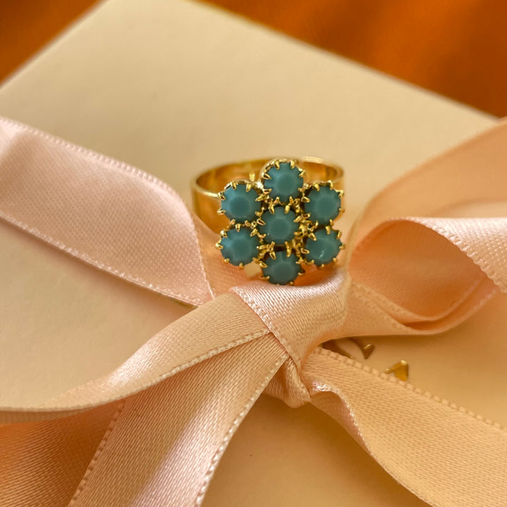 Turquoise stones studs & ring