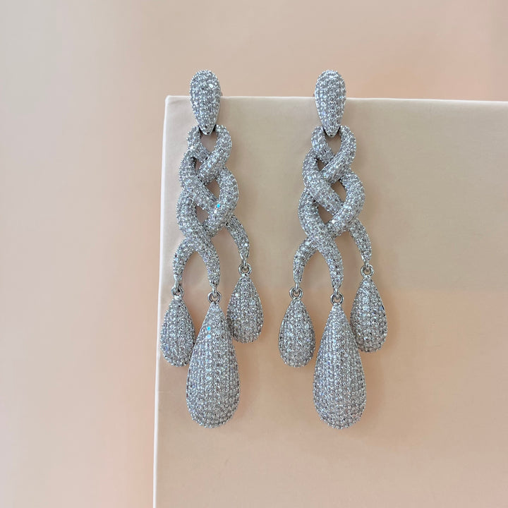 Silver zircone earrings
