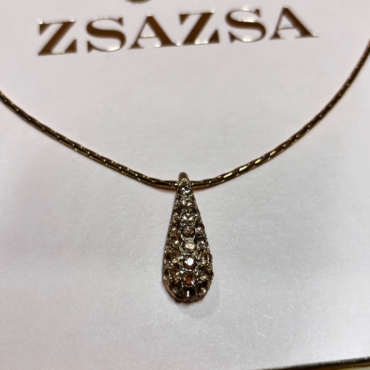 Teardrop bronze rhinestone set