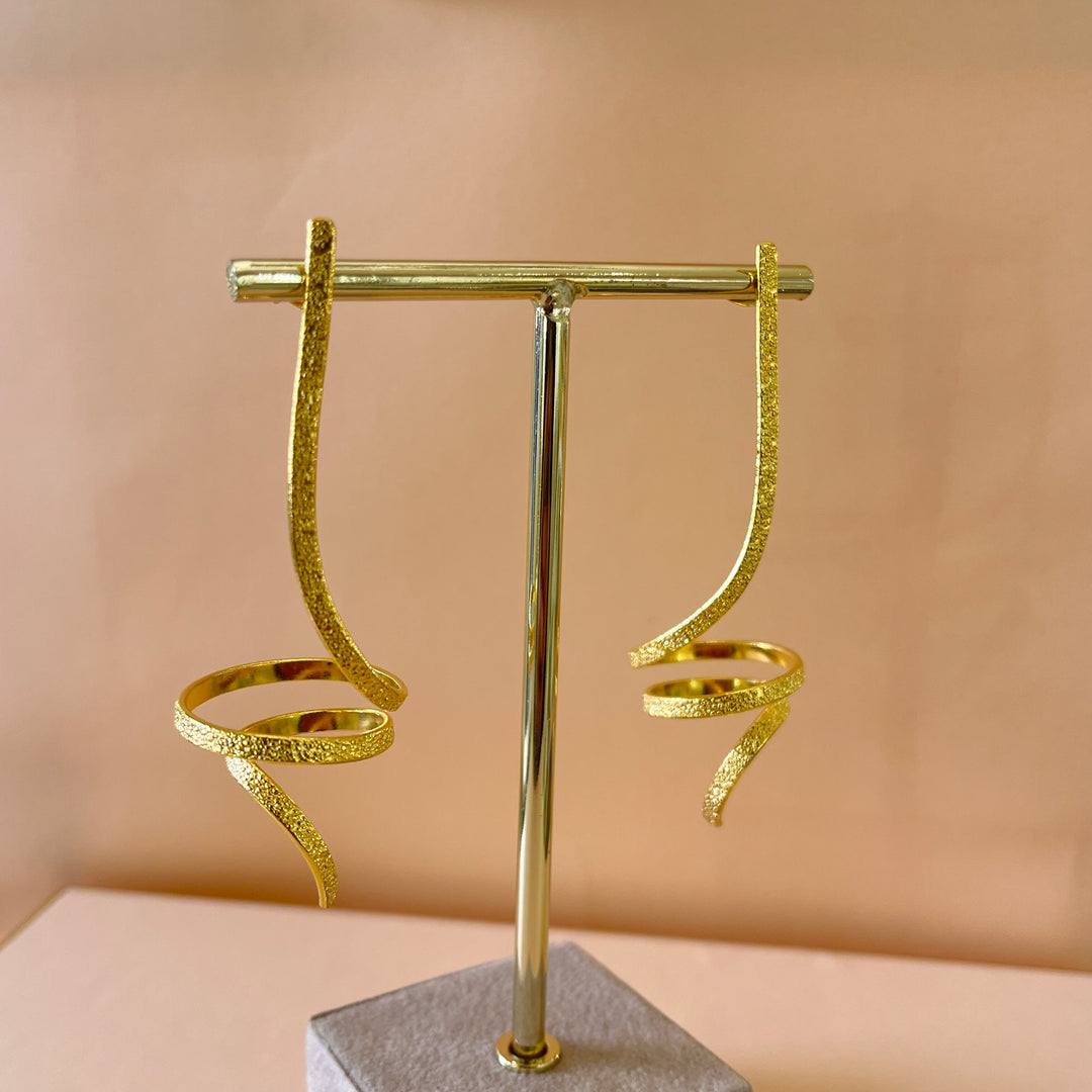 Gold handmade earrings