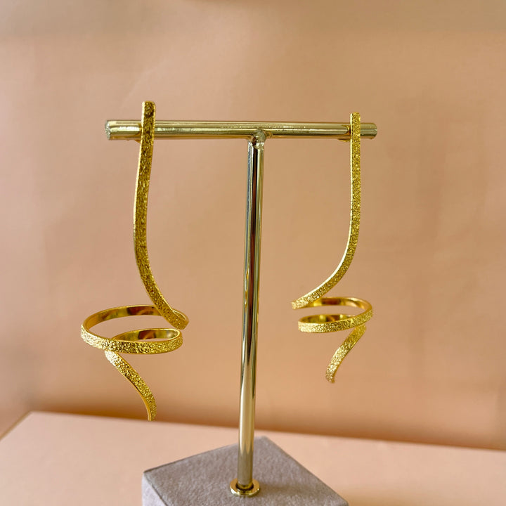 Gold handmade earrings