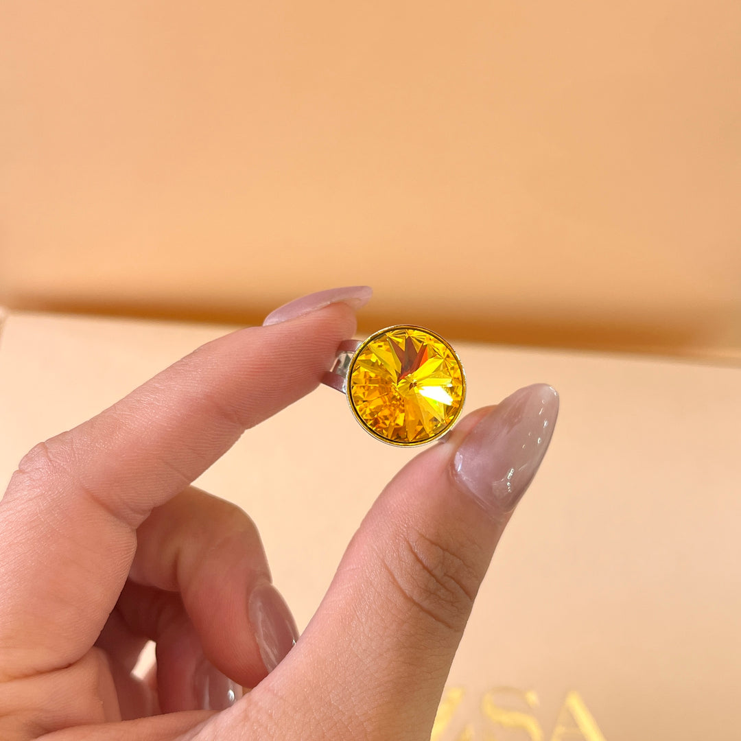 Topaz Swarovski crystals set