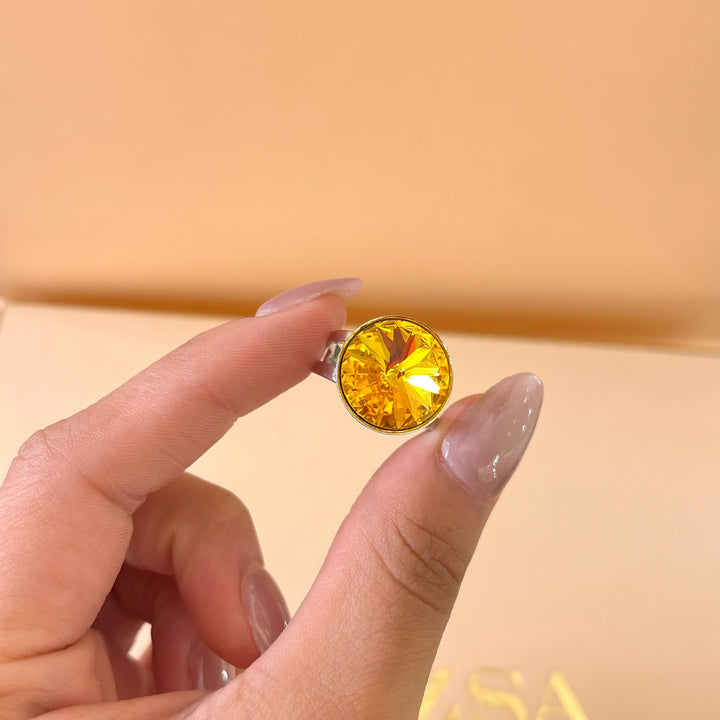 Topaz Swarovski crystals set