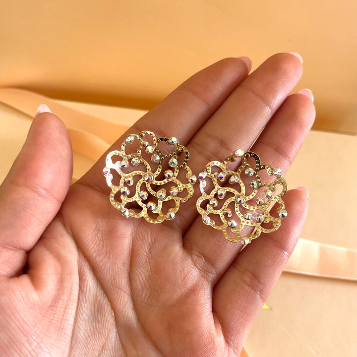 Aurora borealis and rose gold handmade set