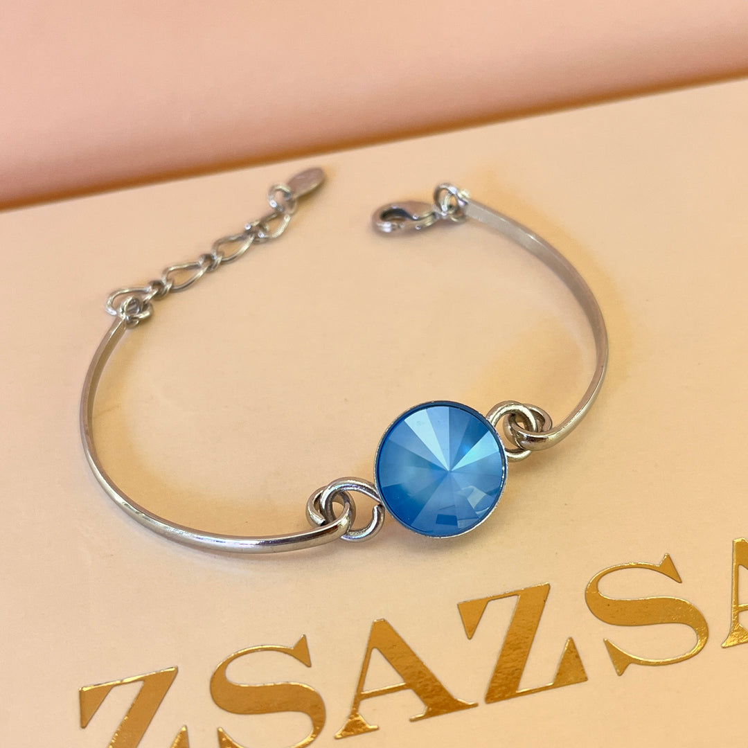 Light blue Swarovski crystals bracelet