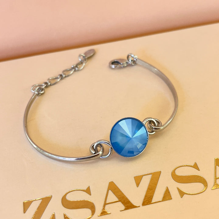 Light blue Swarovski crystals bracelet