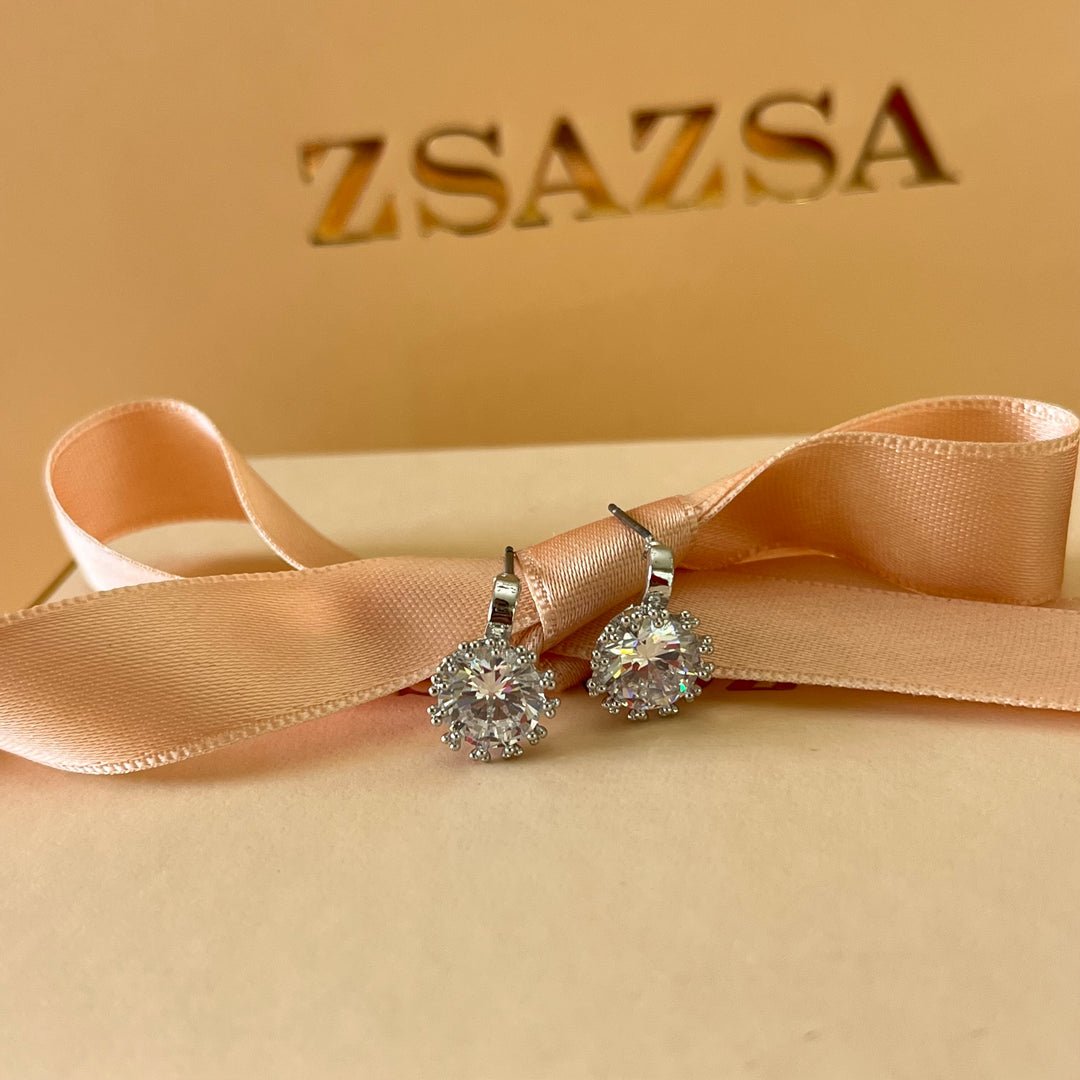 Silver zircone studs