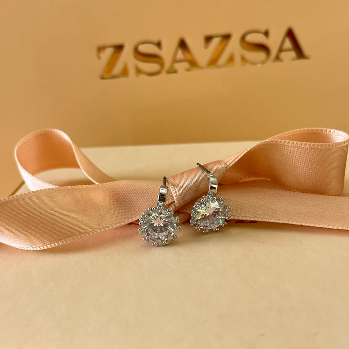 Silver zircone studs
