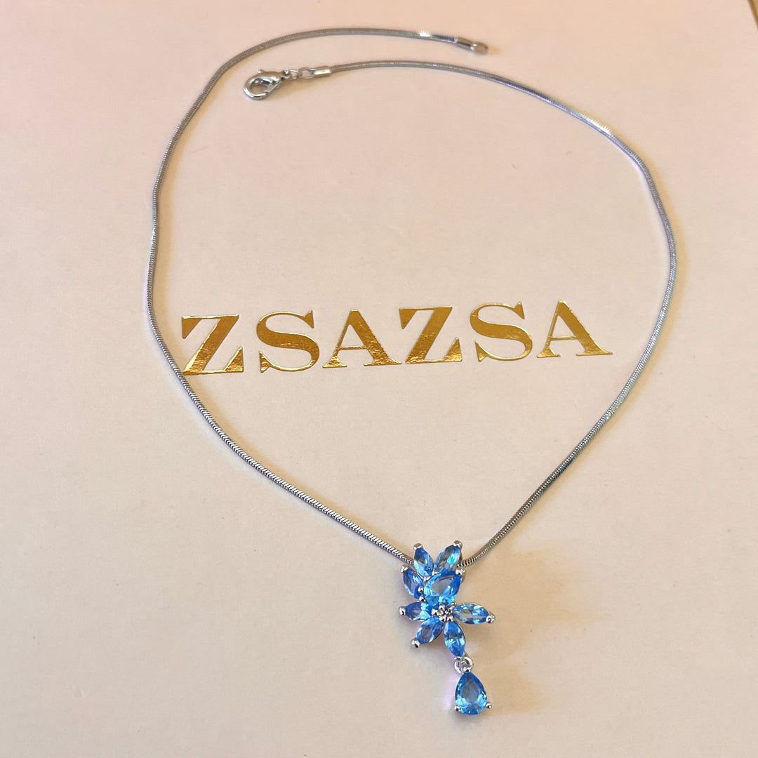 Light blue zircone set