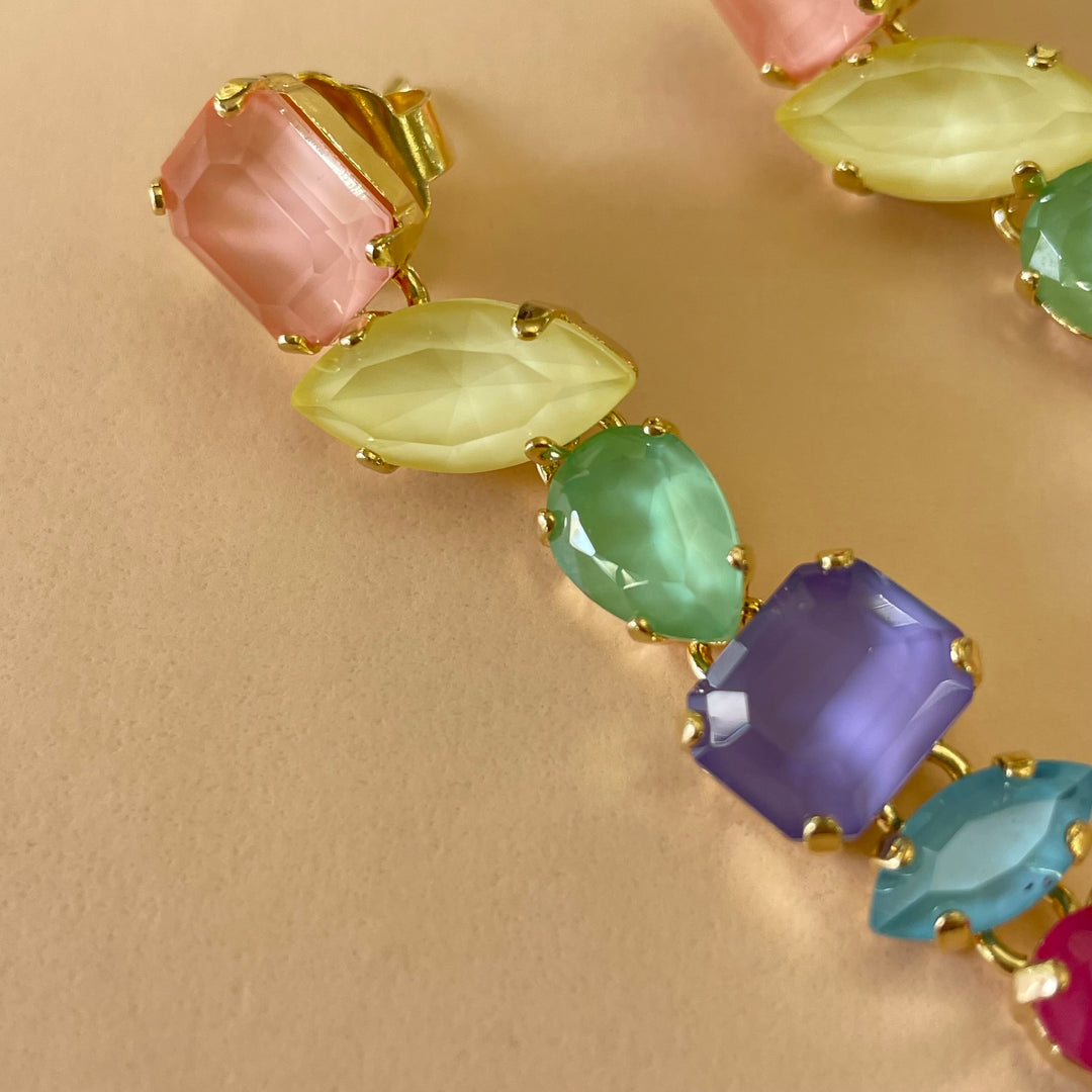 Multicolour Pastel swarovski crystals set