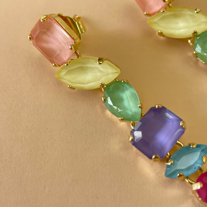 Multicolour Pastel swarovski crystals set