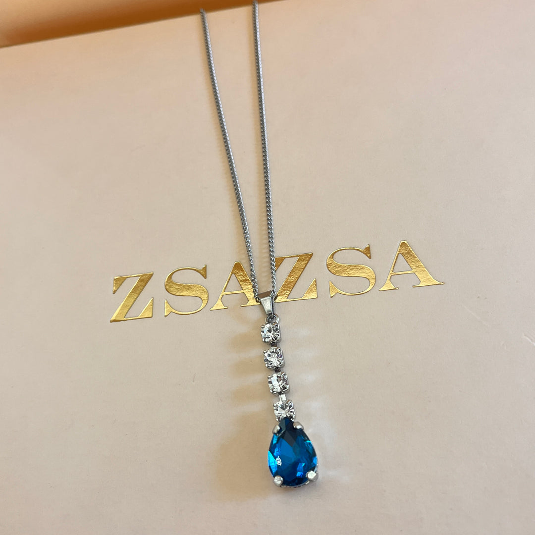 Verdemar teardrop Preciosa crystals pendant