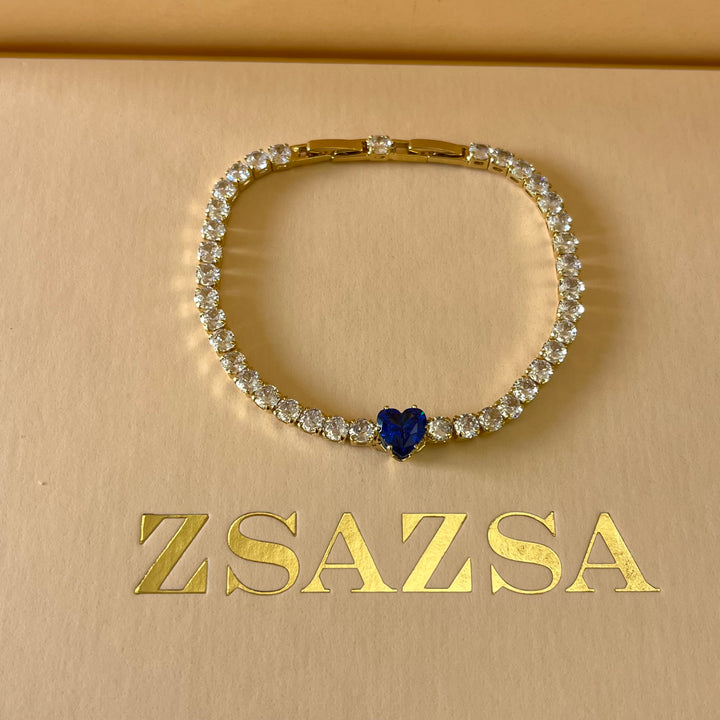 Heart tennis bracelet