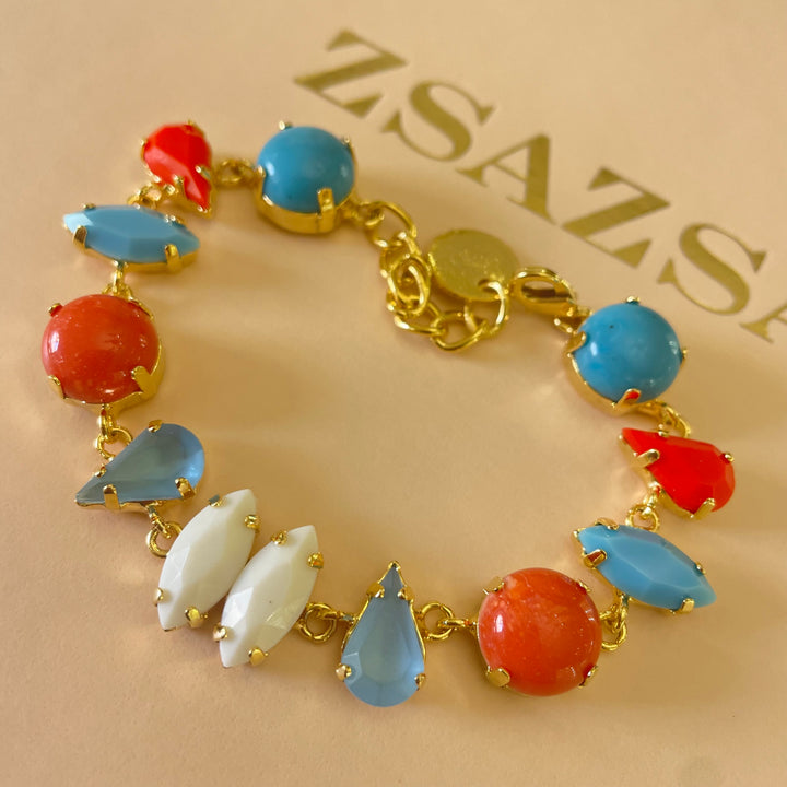 Coral & turquoise bracelet