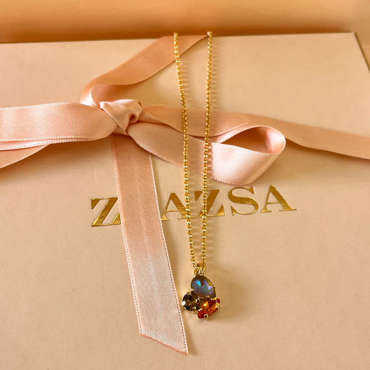 Mix of colour Swarovski crystals set