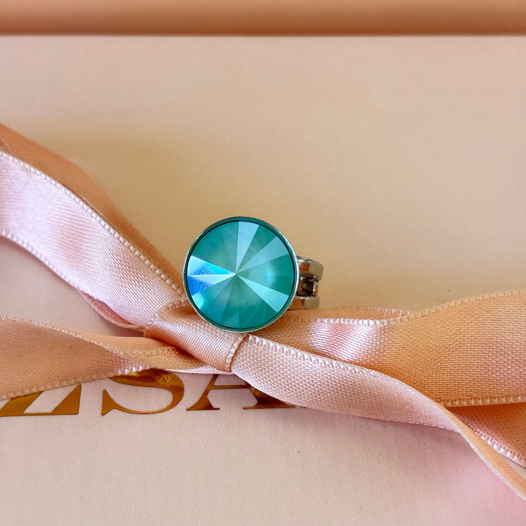 Mint Swarovski crystals set