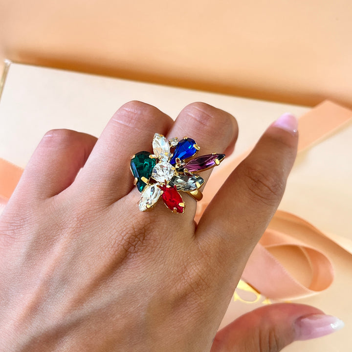 Multicolour Swarovski crystals set