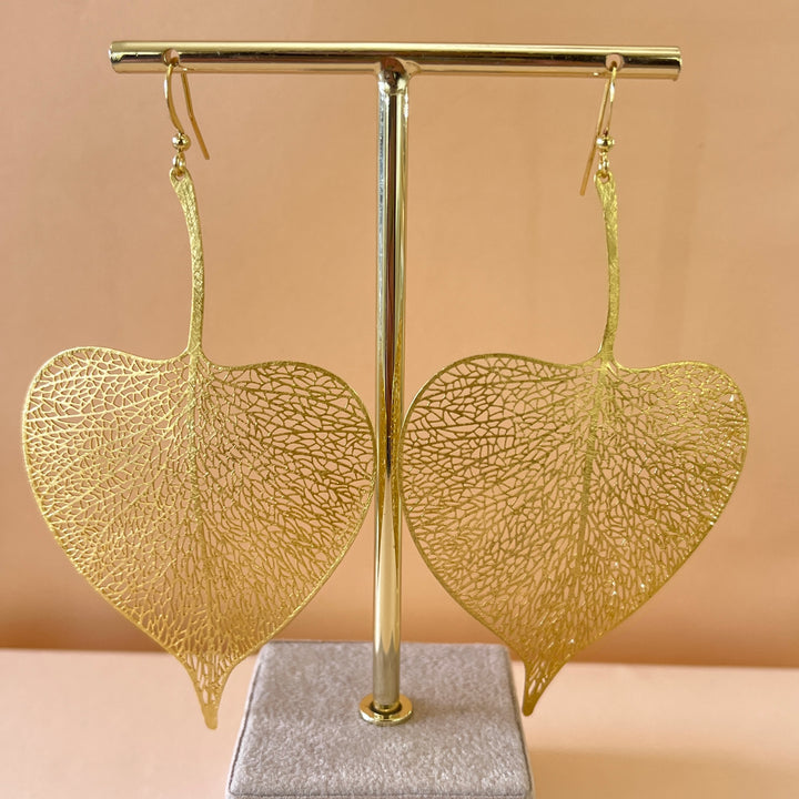 Gold leafs handmade hooks