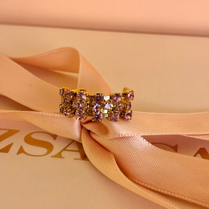 Pink gold plated ring