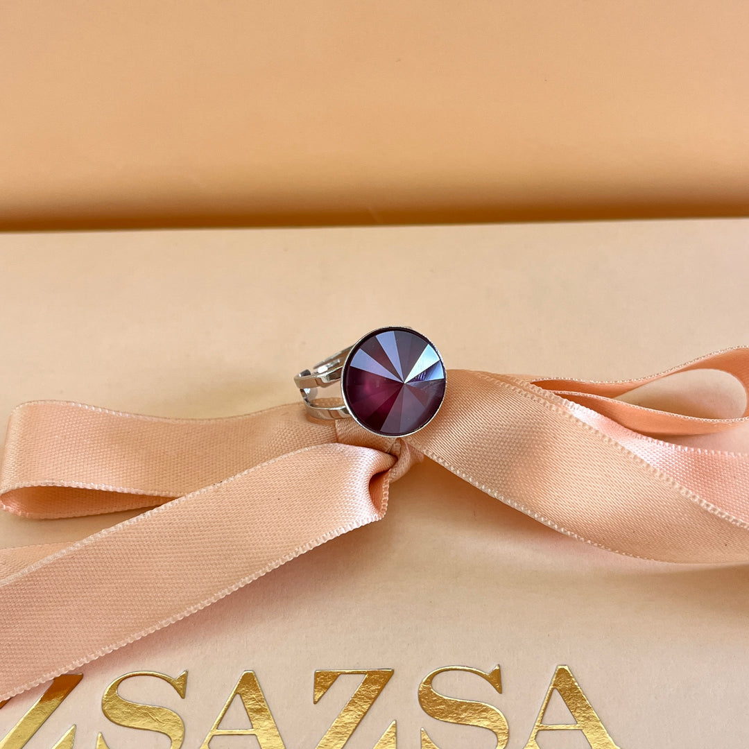 Purple Swarovski crystals set