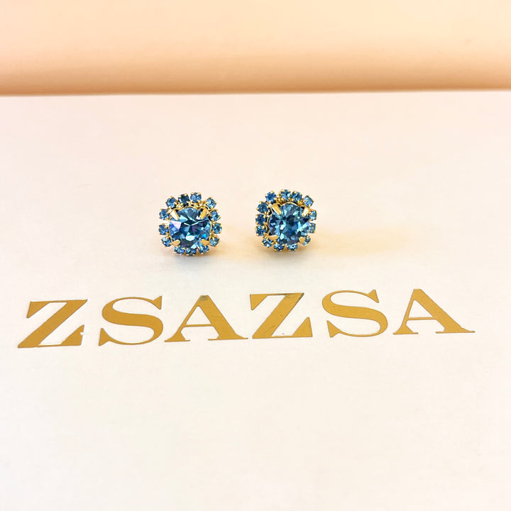 Light blue Swarovski crystals set
