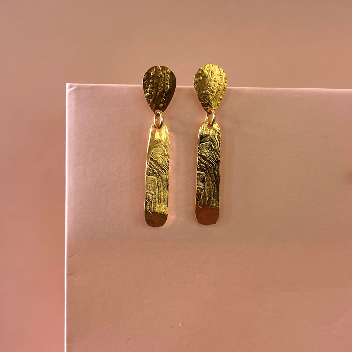 Gold handmade earrings
