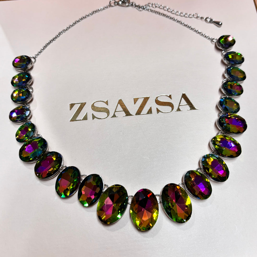 Watermelon oval necklace