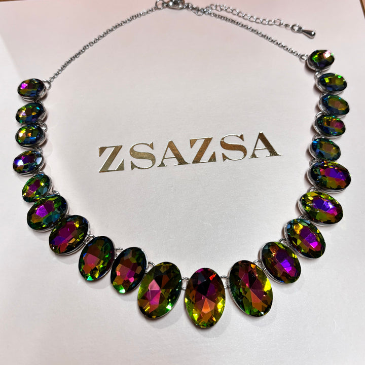 Watermelon oval necklace