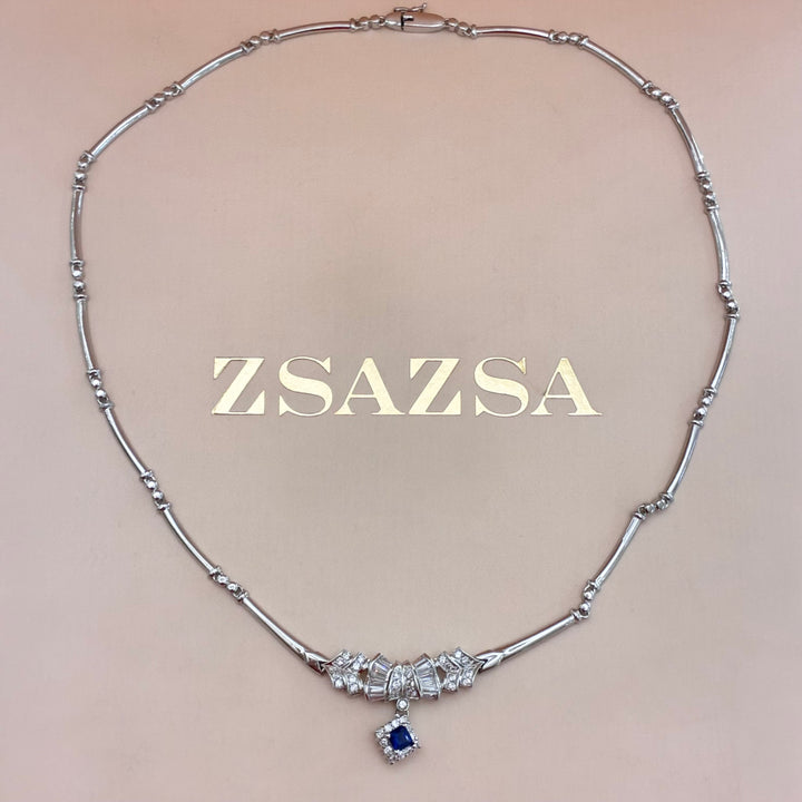 Royal blue clip zircone classic set