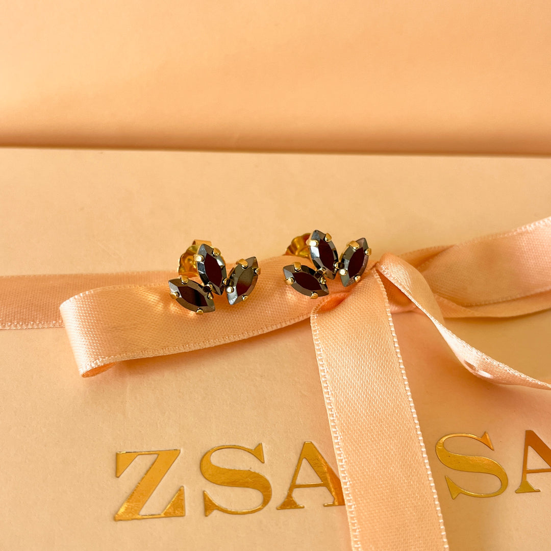 Grey marquise Swarovski Crystals set