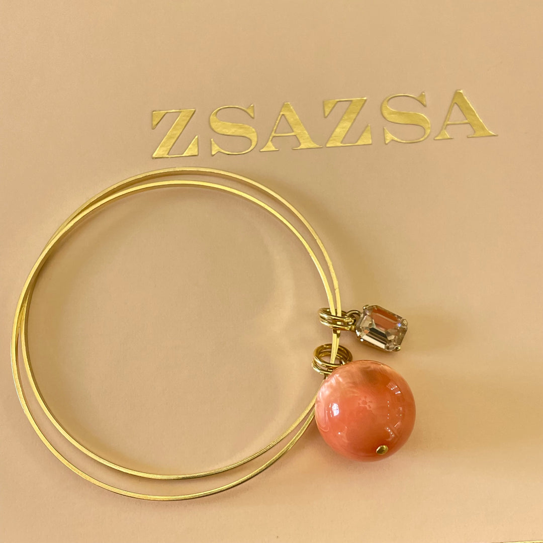 Peach Swarovski set