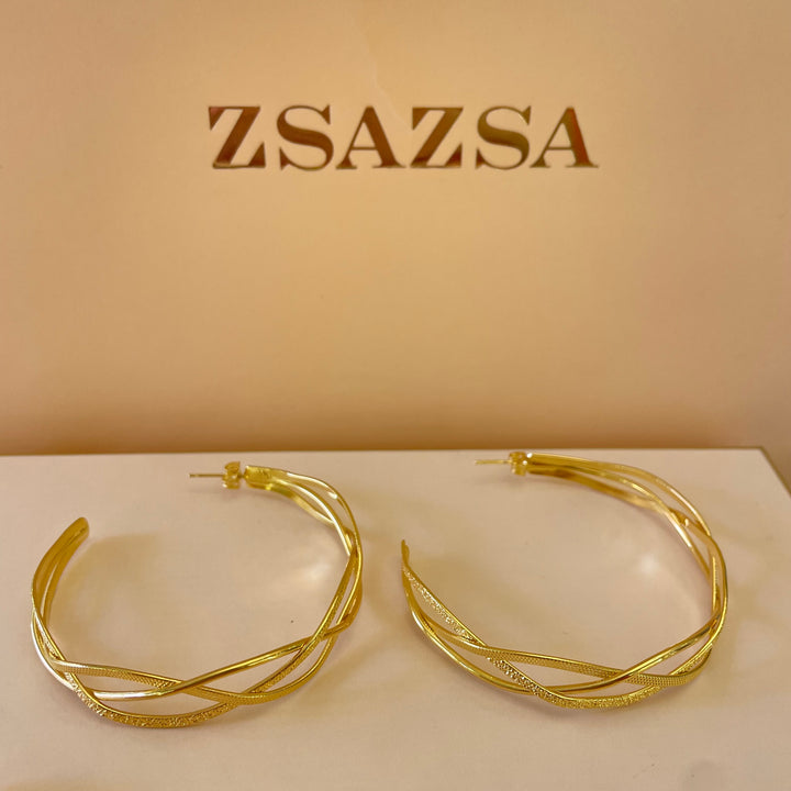 Twisted gold handmade set