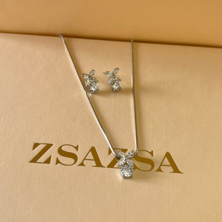 zircone round & flower set