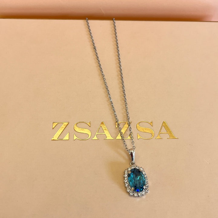 Verdemar oval preciosa crystals pendant