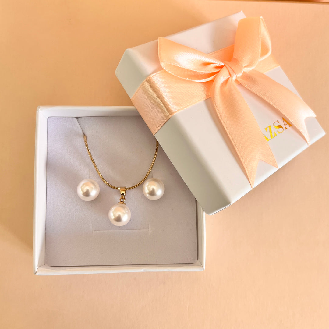 Pearl gold plated set