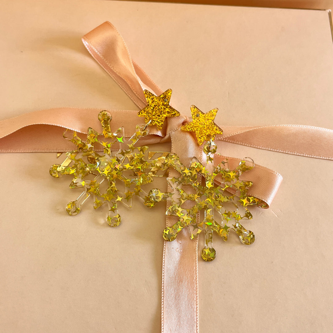 Christmas star earrings