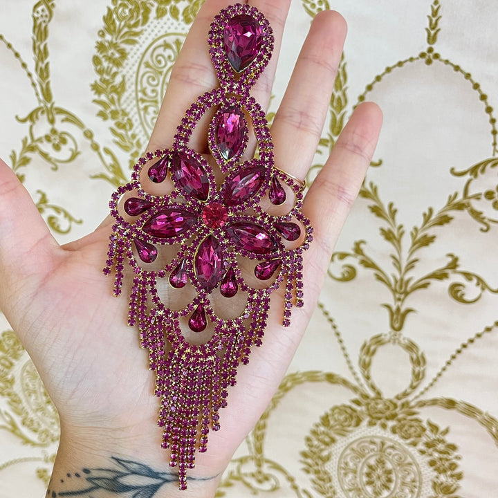 Statement fuchsia earrings