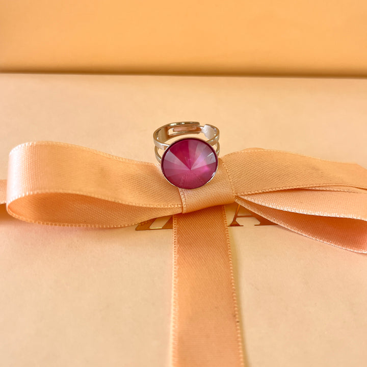 Fuchsia Swarovski crystals set